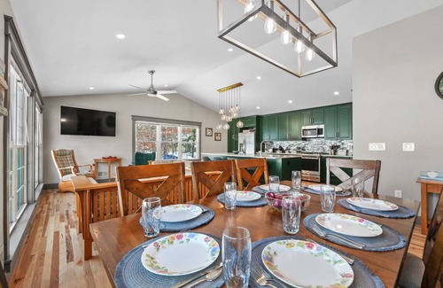 Prudenville House | Beautiful lake views. Steps from small neighborhood beach.