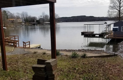 Marion House | Beautiful, LAKEFRONT Home at Lake of Egypt! Private dock, boat house and Beach!
