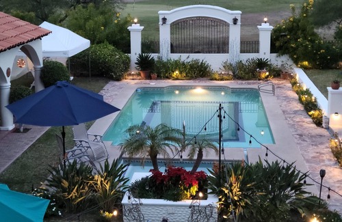 San Carlos Villa | Beautiful mexican hacienda pristine pool, bar-grill palapa close to the beach