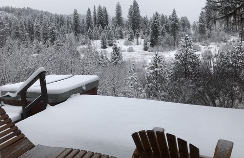 Garden Valley House | Beautiful mountain home with hot tub over looking Scriver Creek meadow.