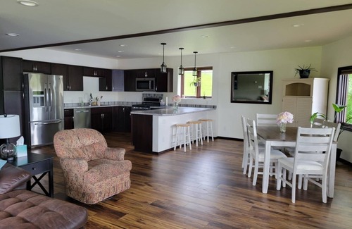 Soldotna Apartment | Beautiful sunsets from the Lakeside Suite, deck on Longmere Lake, Soldotna AK