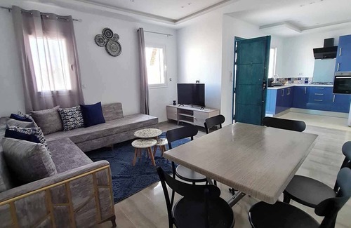 Aghir Villa | Beautiful villa with pool sea view in front of hotel sidi slim aghir djerba