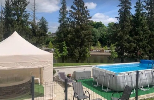 Josselin House | Beautifully restored cottage with swimming pool and hot tub with magnificent views