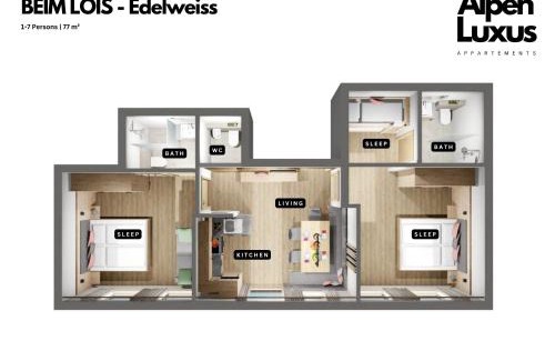 Gerlos Apartment | BEIM LOIS - Edelweiss Apartment with Shared Sauna in Zillertal, presented by AlpenLuxus