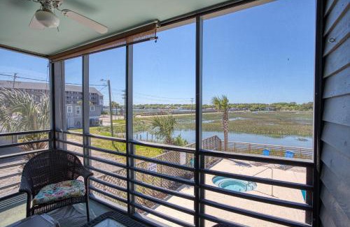 Garden City Apartment | Bella Vista: Marshfront Condo 1 Block To The Beach. Pool & Hot Tub-1st Floor