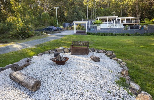 Whoota House | Bellavia Forest Retreat with pool and spa. Minutes to lake and beaches!