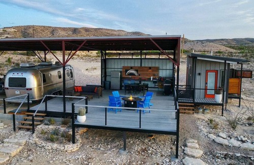 Terlingua House | Big Bend StarGazer:Retro Airstream,Neolithic Views