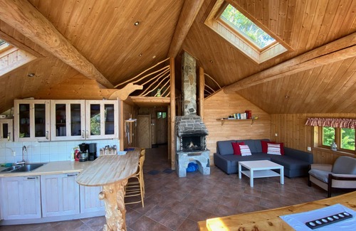 Hoyanger Cabin | Big Cabin sleeps 2-9 people, open fire place, view of the Sognefjord