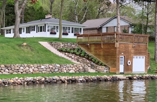 West Bend House | Big Cedar Lake, 125 feet of sandy frontage, beautiful shore, sunsets, spacious