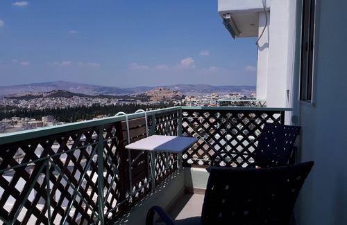 Vyronas Apartment | BirdsEye View, Acropolis from above, Top 7th floor