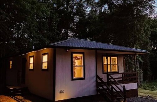 Matthews Cabin | Black and White Cabin on Tranquil Three Acres
