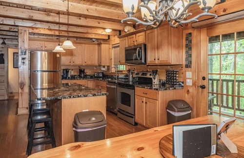 Rockbridge Cabin | Black Bear Hideaway: A bear-themed cozy and pet friendly lodge in Hocking Hills