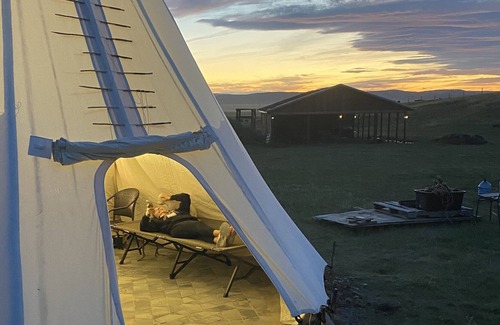 Division No. 3 House | Blackfoot Tipi Lodging under the Prairie Sky.
