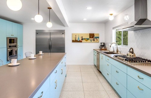 Indian Canyon House | Blue Door at Indian Canyons – Mid-Century Retreat with Pool, Spa, Golf Course and Mountain Views