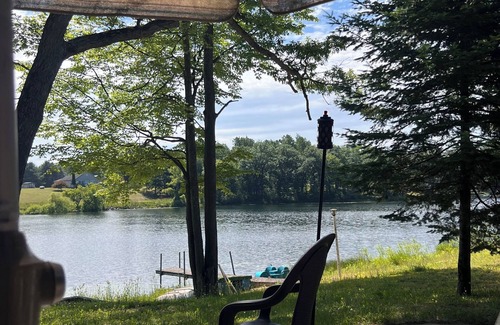Harrison Cabin | Bluegill Lake front, Up North, cozy peaceful getaway. 2-bedroom cabin. Rustic.