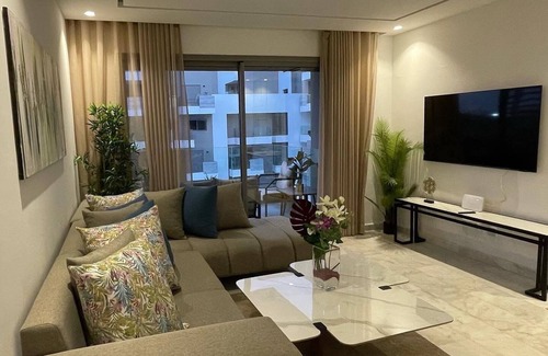 Casablanca Apartment | Boasting accommodation with a pool view and a balcony,