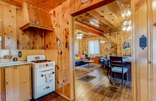 Crestline Cabin | Bohemian, peaceful dog-friendly cabin with mountain views, large yard, and games