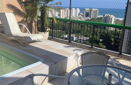 Barra da Tijuca Apartment | Cobertura com Linda Vista mar . A 5 min a pé da Praia e dos Melhores Shoppings
