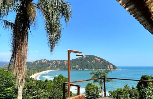 Barra do Sahy Cabin | Suite-Living Room with Sea View - Barra do Sahy