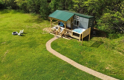 Weaverville House | Brand new boho tiny home with hot tub, minutes from Asheville.