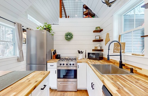 Bucksport Cabin | Brand-new dog-friendly home near Hancock Pond with firepit, grill, streaming, AC