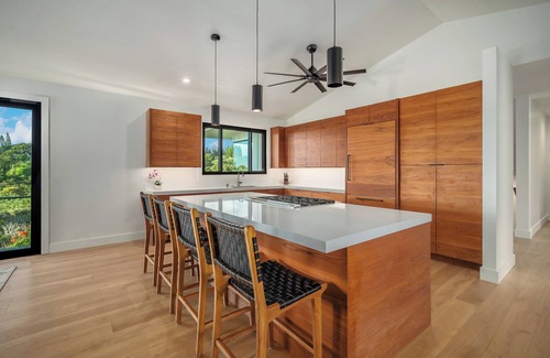 Princeville House | Brand new home perched above Hanalei and only a short walk to the bay