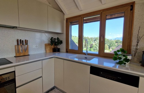 Jouxtens-Mezery Apartment | Breathtaking view of Lake Geneva and the mountains will definitely seduce you!