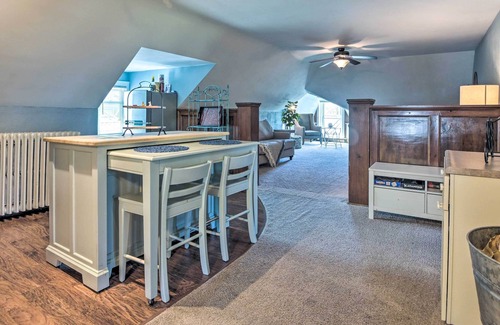 Historic Downtown Bedford Apartment | Brick Victorian Apt w/ Mtn Views, Walk to River!