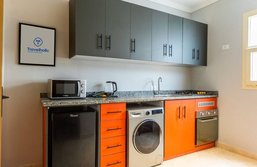 New Cairo Apartment | Bright 1BR Apt W/Balcony, Lotus, By Travelholic