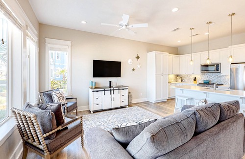 Rockport Villa | Bright waterfront villa with pool, boat slip, patio & balcony in gated community