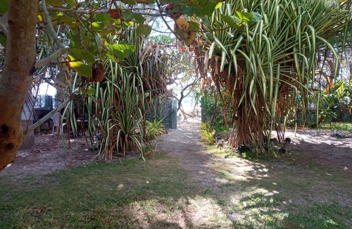 Temae House | Bungalow in shared garden with house, seafront and private beach.