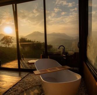Goncalves Ski Chalet | Cabana Tekoá - Teto de vidro e telão de cinema