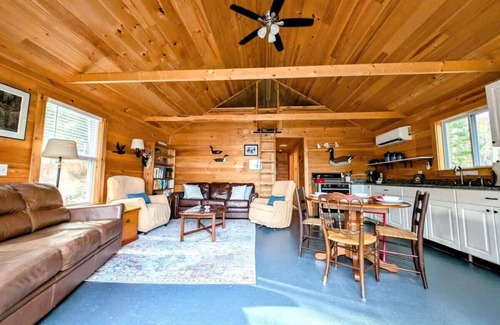 Franklin House | Cabin and Canvas Lakefront Retreat, family, beach, 1dog, fire pit