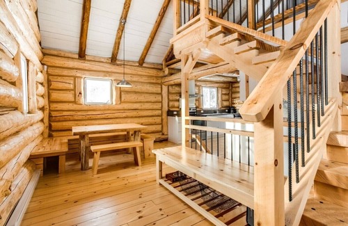 St-Adolphe-d'Howard House | Cabin for rent with access to Lac Long (Log home)
