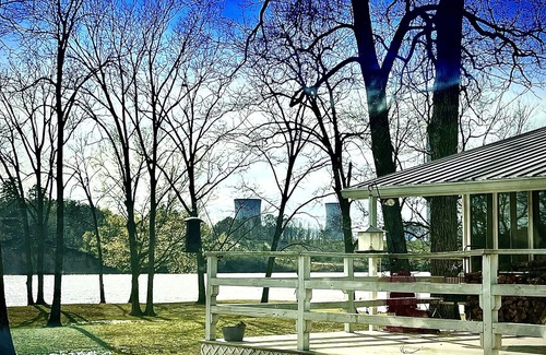 Wright House | Cabin sits in the back of a wild pecan grove over looking the Arkansas River