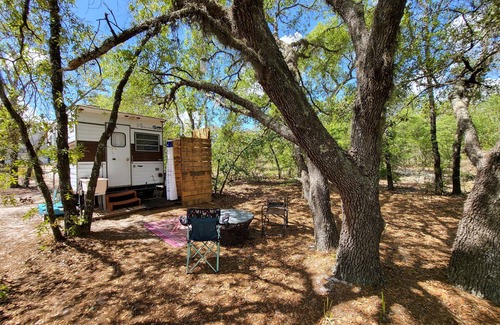 Citrus Springs Cabin | Camp in our Vintage 70's Tiny Camper with Central A/C and Heat