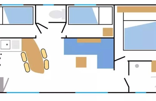 Les Ollieres-sur-Eyrieux House | Camping Le Mas De Champel **** - Mobile Home Standard 4 rooms 6 persons