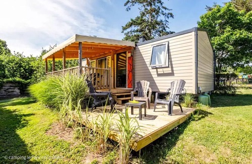 L'Aiguillon-sur-Vie House | Camping Ushuaïa Le Parc de La Grève * - Mobil Home Plaisir 3 Rooms 4 People + TV
