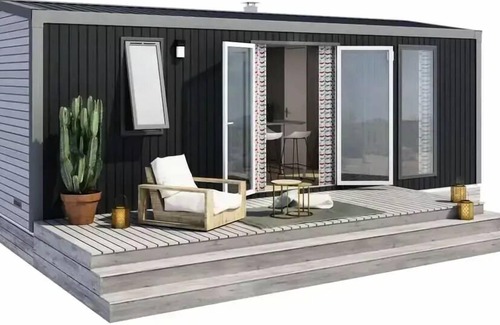 Salles-Curan House | Campsite Beau-Rivage * - ETOILE Cottage "LAC VIEW" (covered terrace) new in 2022 4 to 6 people - 4 people. included in the price