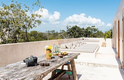 Ek Balam Village Villa | Candela Uno: Spacious 4-bedroom villa with WiFi, AC in charming Tulum