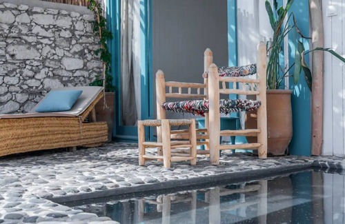 Essaouira Cottage | CapSimBay Teal beachfront Cabin-private pool with stunning views