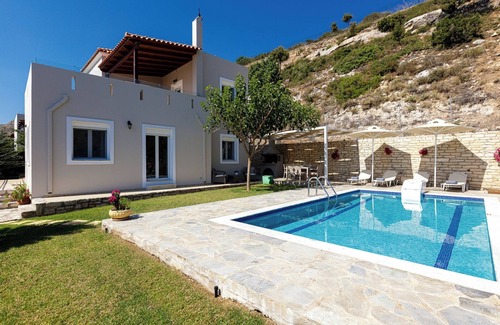 Agia Triada Villa | Captivating Villa w/pool, Ping Pong Table, Childrens Play Area and Sea Views