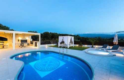 Roumeli Villa | Caramel Villa, with 40m² Pool & Spa Whirlpool