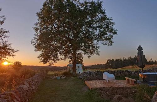Sauvessanges Other | Caravane Vintage insolite avec jacuzzi au calme