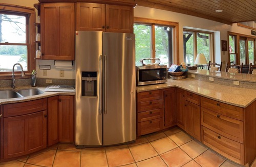 Cullowhee House | Carolina Charm is a modern home with cabin flare on Lake Glenville with own dock