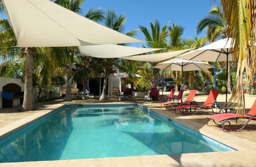 El Sargento Villa | Casa Carolina's A Beautiful Beach House Surrounded By Palm Trees & Flowers.