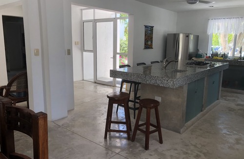 Telchac Puerto House | Casa De Cocos: A Private Family Friendly Beachfront House with A/C and Wifi