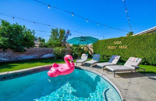 Indio House | Casa Desert Muse with Heated Pool Spa Firepit Mini Golf and Games
