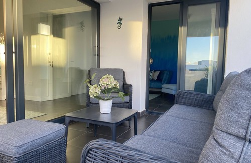 La Oliva Apartment | CASA MAGMA: apartment with roof terrace, private Jacuzzi, ocean & volcano views
