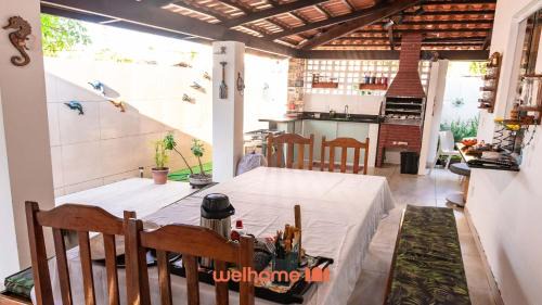 Caixa-Pregos House | Casa na Praia em Vera Cruz com Varanda Gourmet